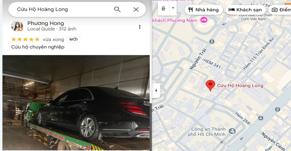 chị hồng đánh giá trên Google map